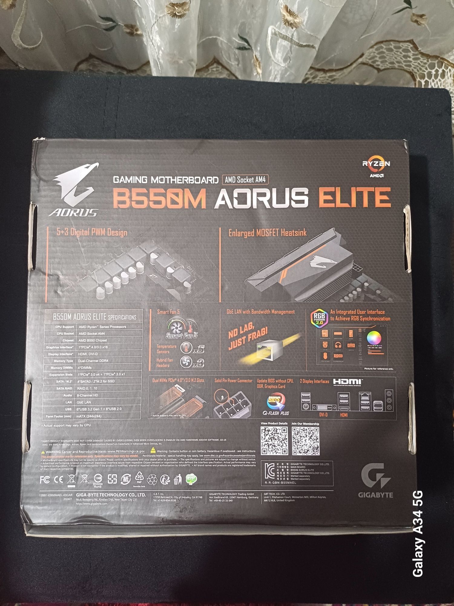 B550M AORUS ELITE материнська плата
