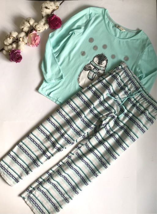 Піжама Пінгвін.  Котон/Байка. Осінь/Зима. М/L розмір