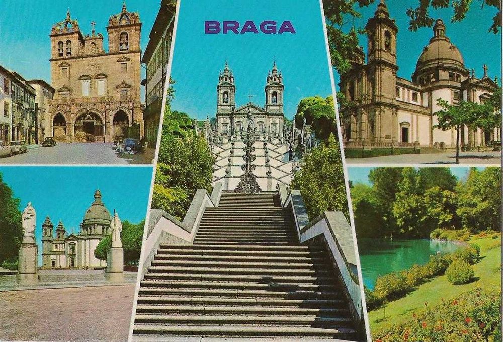 Braga - - - Postais antigos (cerca de 30 anos) - - - - - Postais