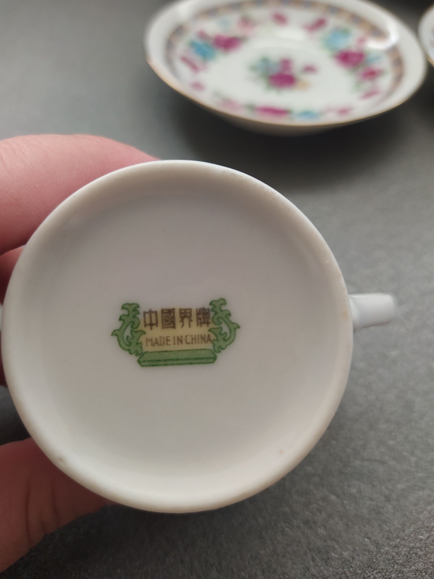 Zestaw kawowy expresso chińska porcelana PRL