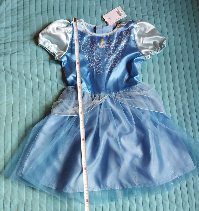 Piękna sukienka przebranie haloween bal kopciuszek h&m 128 134