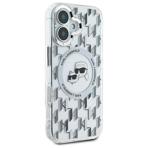 Etui Karl Lagerfeld IML Monogram Karl & Choupette Head MagSafe na iPho
