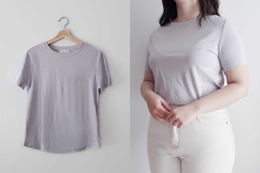 T-shirt lilás (tam. M)