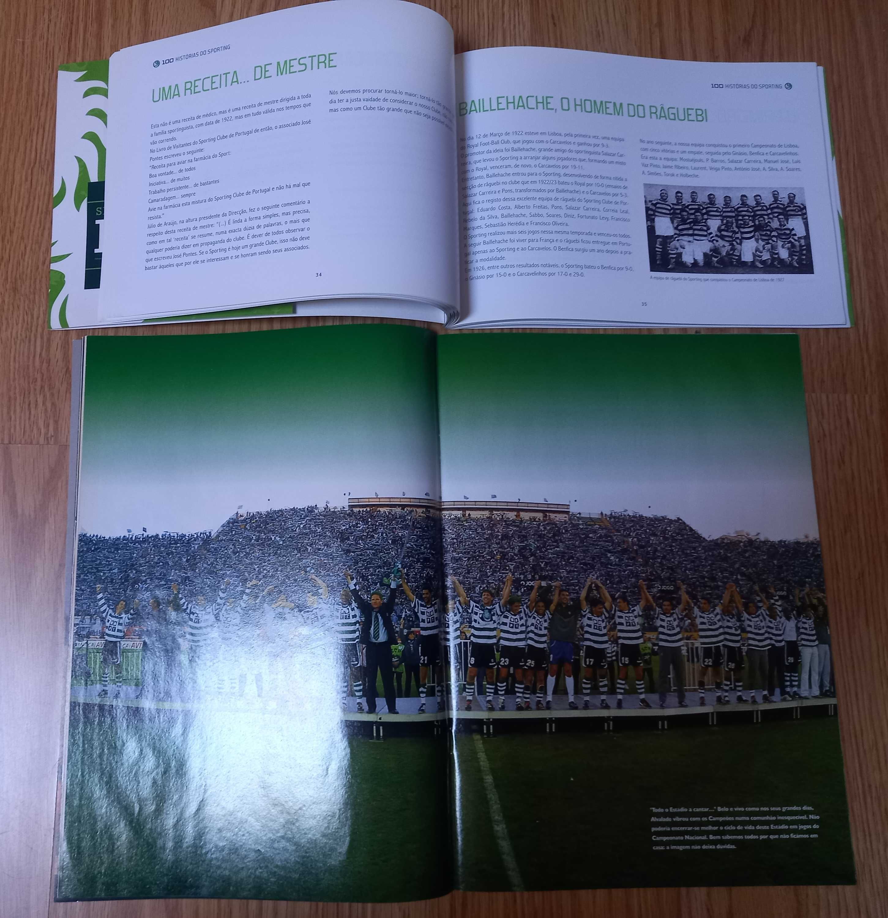 Livro 100 Histórias do Sporting + Revista Campeões 2002