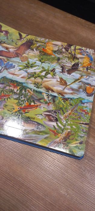Książka Zwierzęta wodne z 8 układankami puzzle