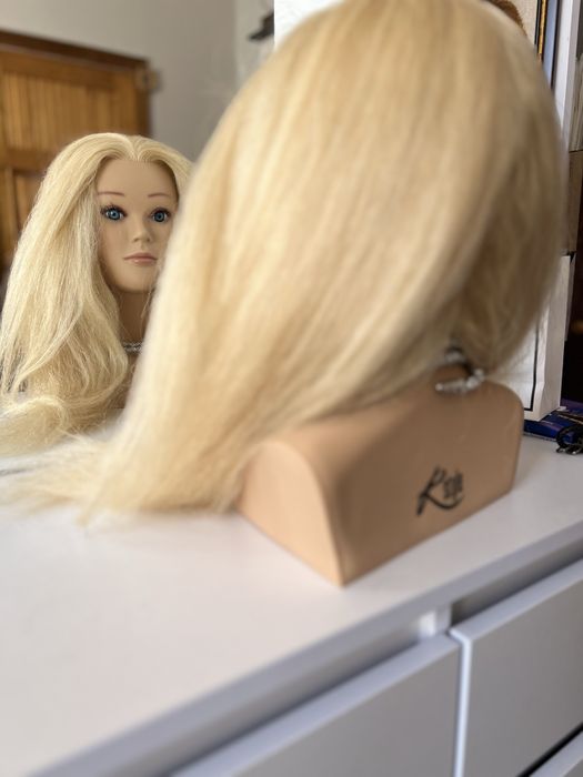 Голова для навчання,болванка-Маникен 100%  натуральне  волосся