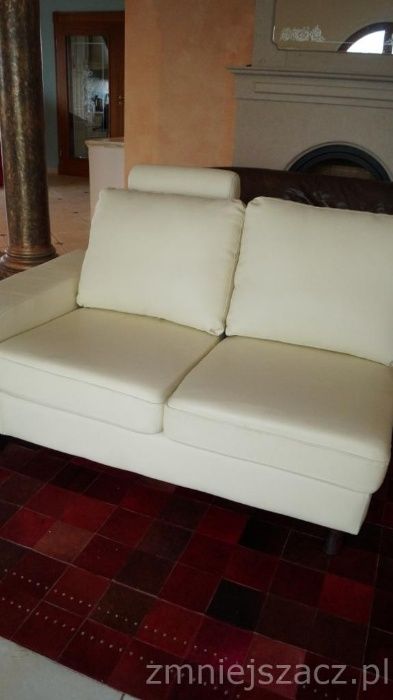 Sofa skóra kolor ecru - modułowy wyprzedaż ekspozycji