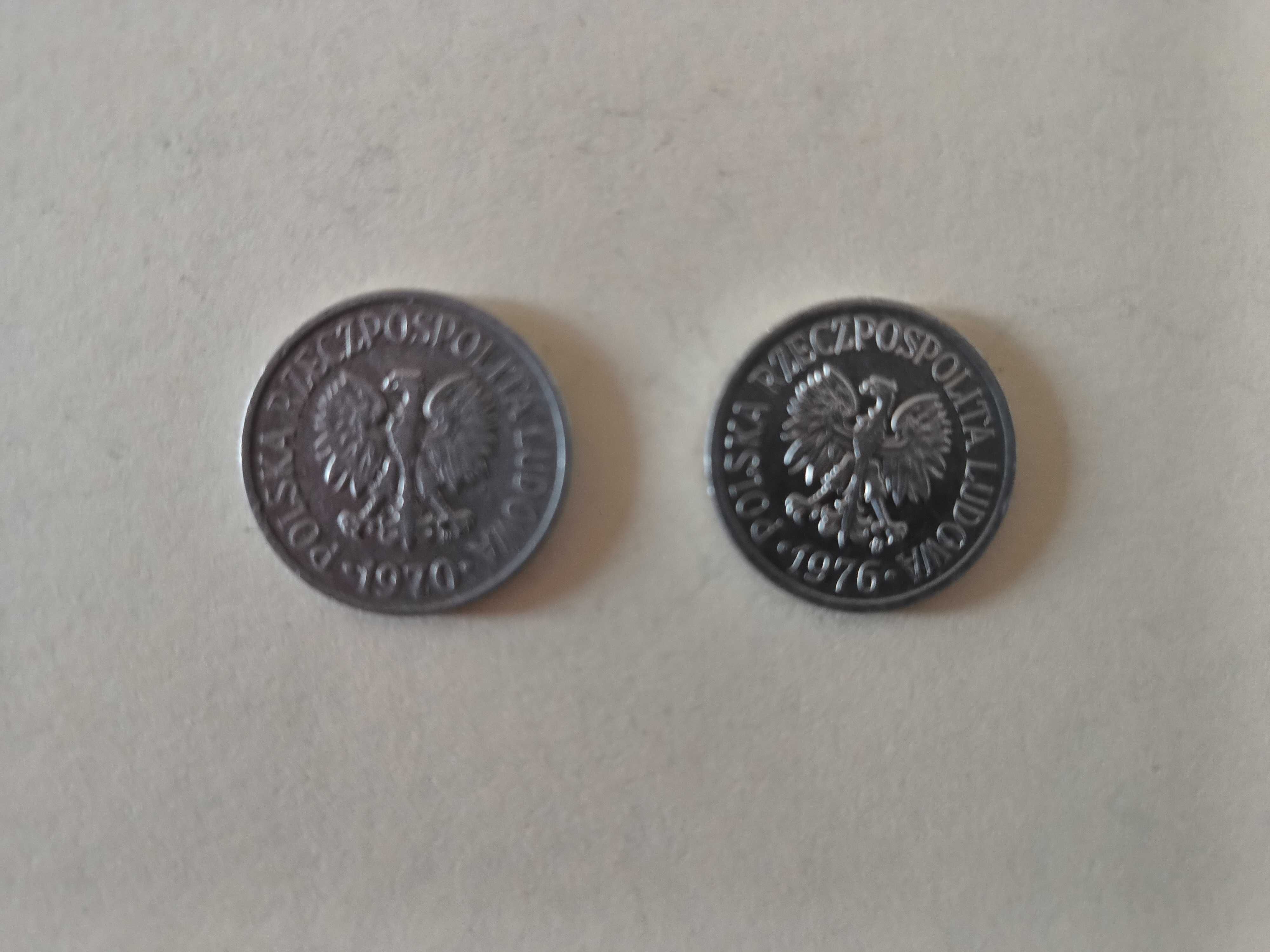 Monety 20 groszy 1970 i 1976 rok
