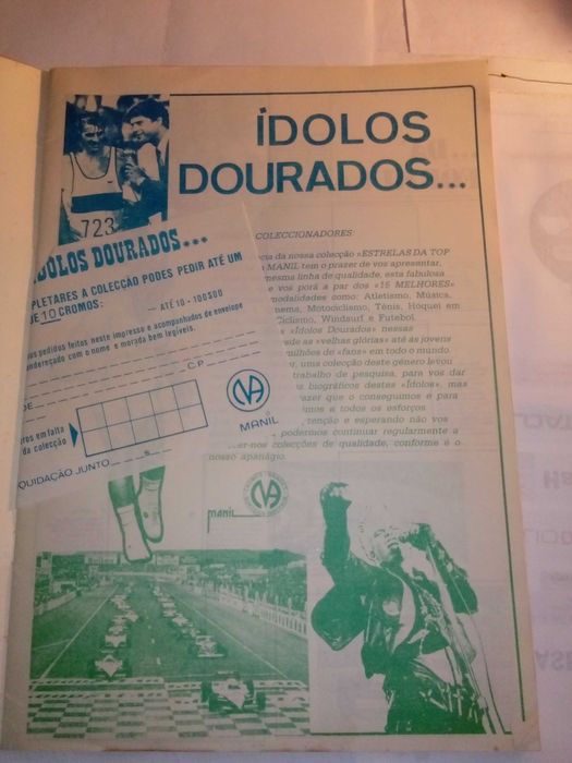 caderneta idolos dourados