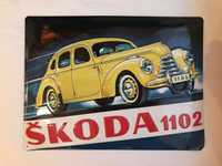 Skoda 1102 Roadster 1951 (placa de chapa 40x30cms) Novo