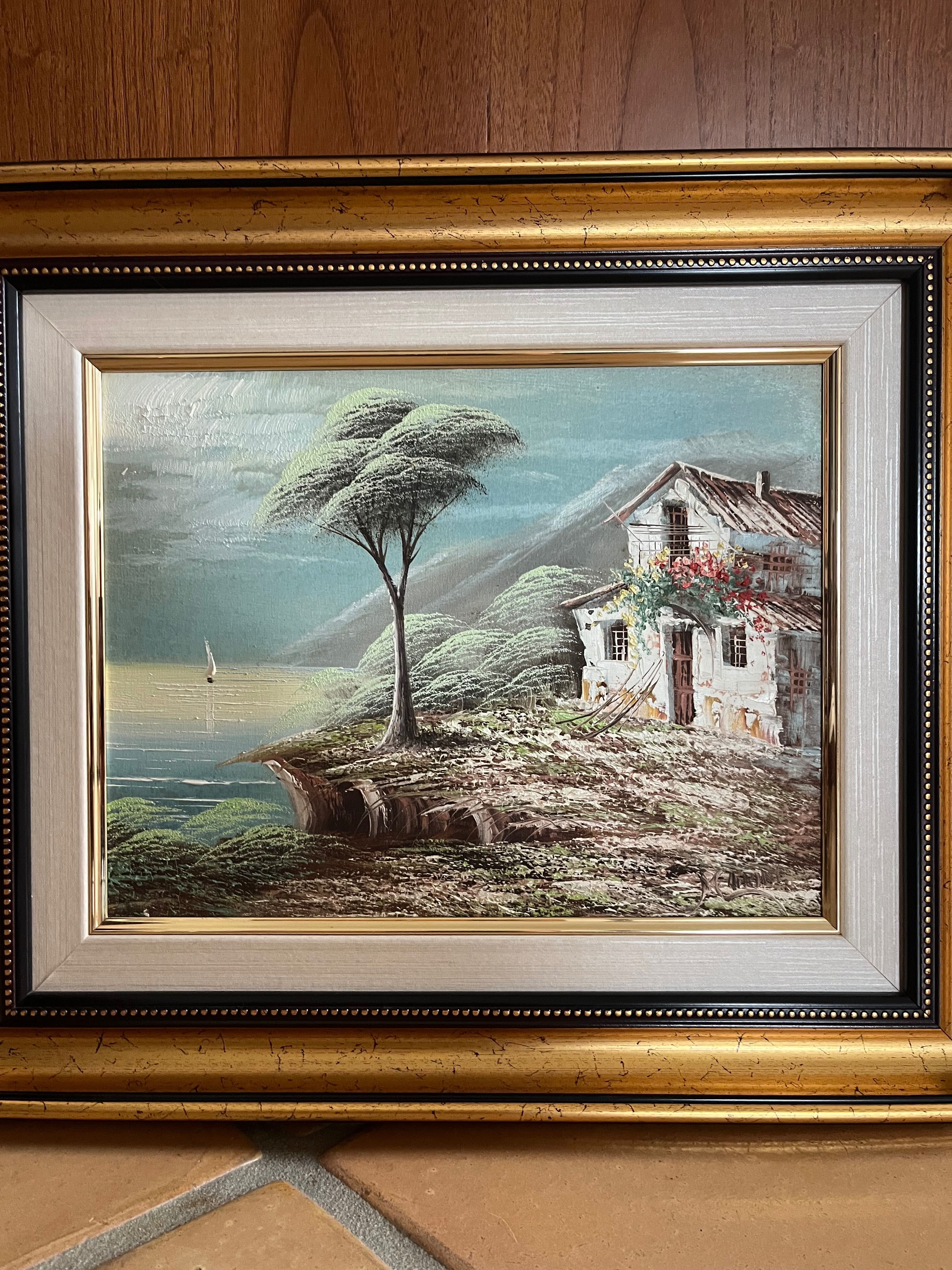 Quadro a óleo, pintado à mão