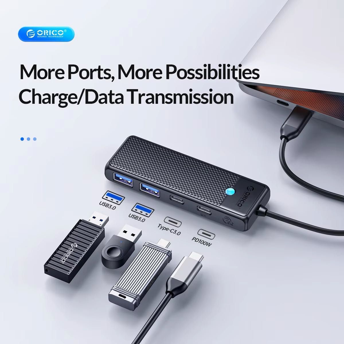4-in-1 USB C Hub USB 3.0, 5 Гбіт/с
