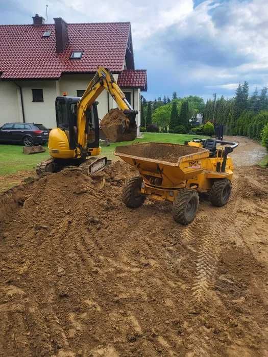 Izolacje fundamentów drenaże zbiorniki drogi podbudowy usługi koparka