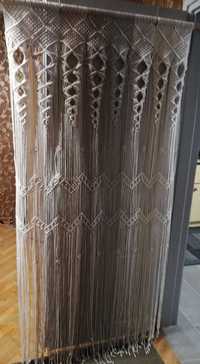 Duża Makrama Zasłona Kotara ręcznie robiona ze sznurka bawełnianego