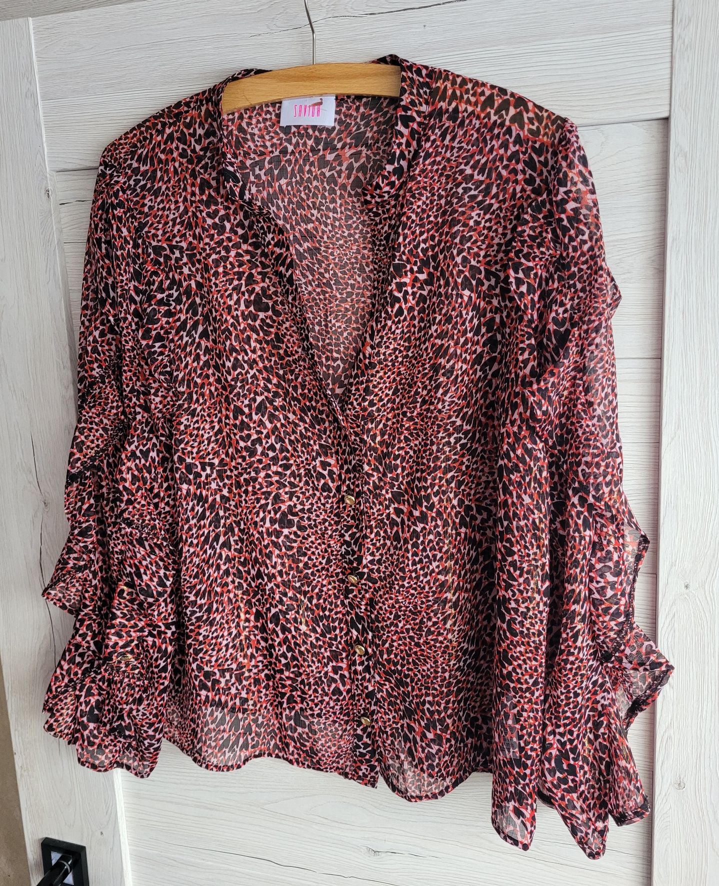 Śliczna koszula z falbankami w print XL Davida