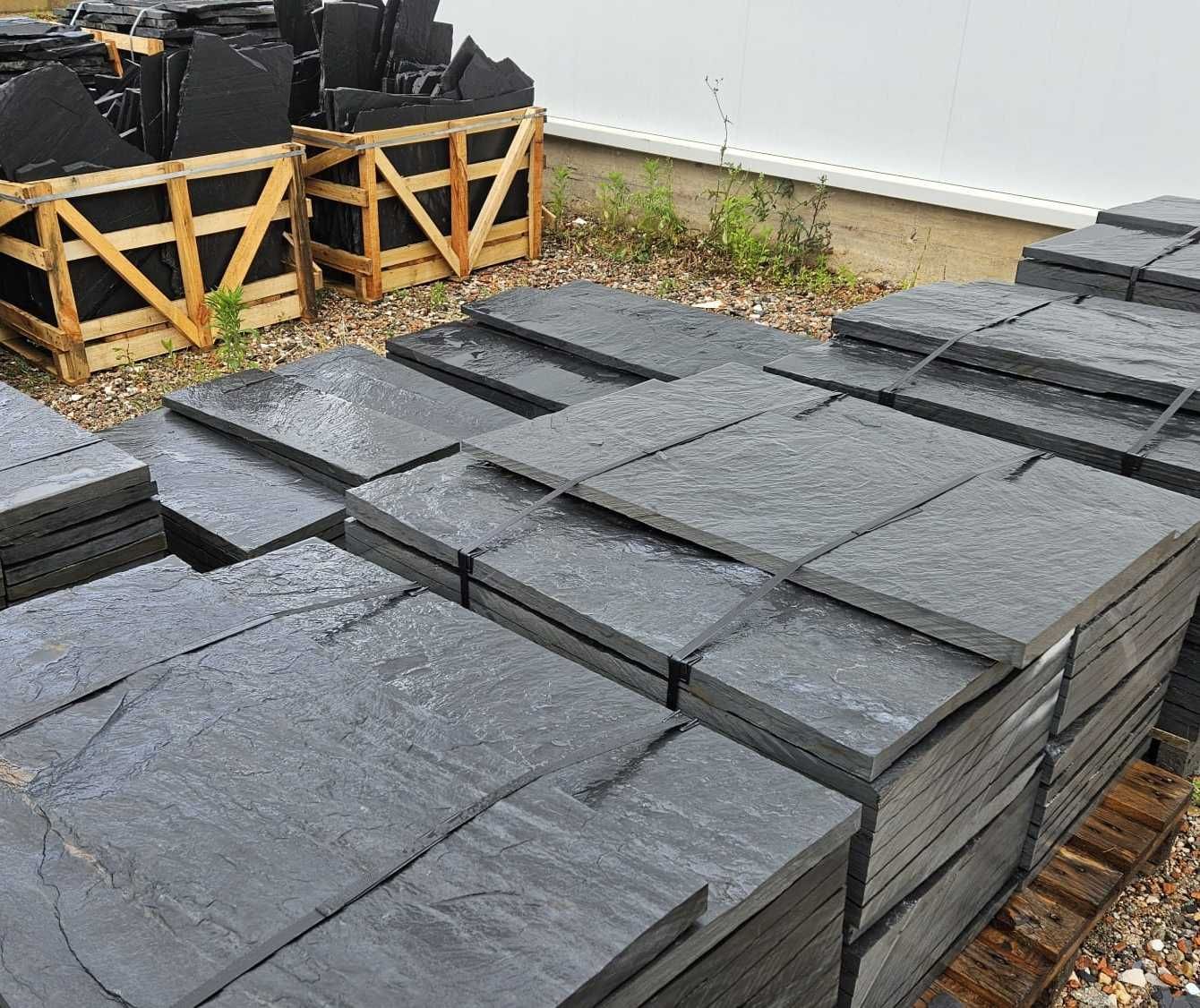 Kamień naturalny łupek czarny ogrodowy