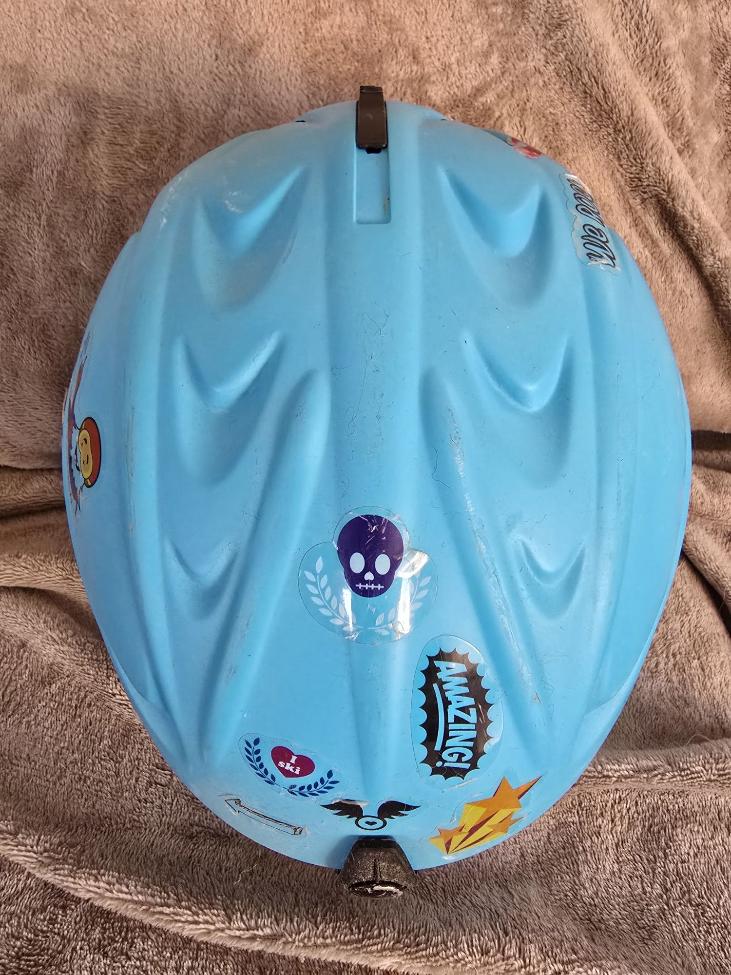 Capacete Sporski para neve azul tam 6 a 10 anos