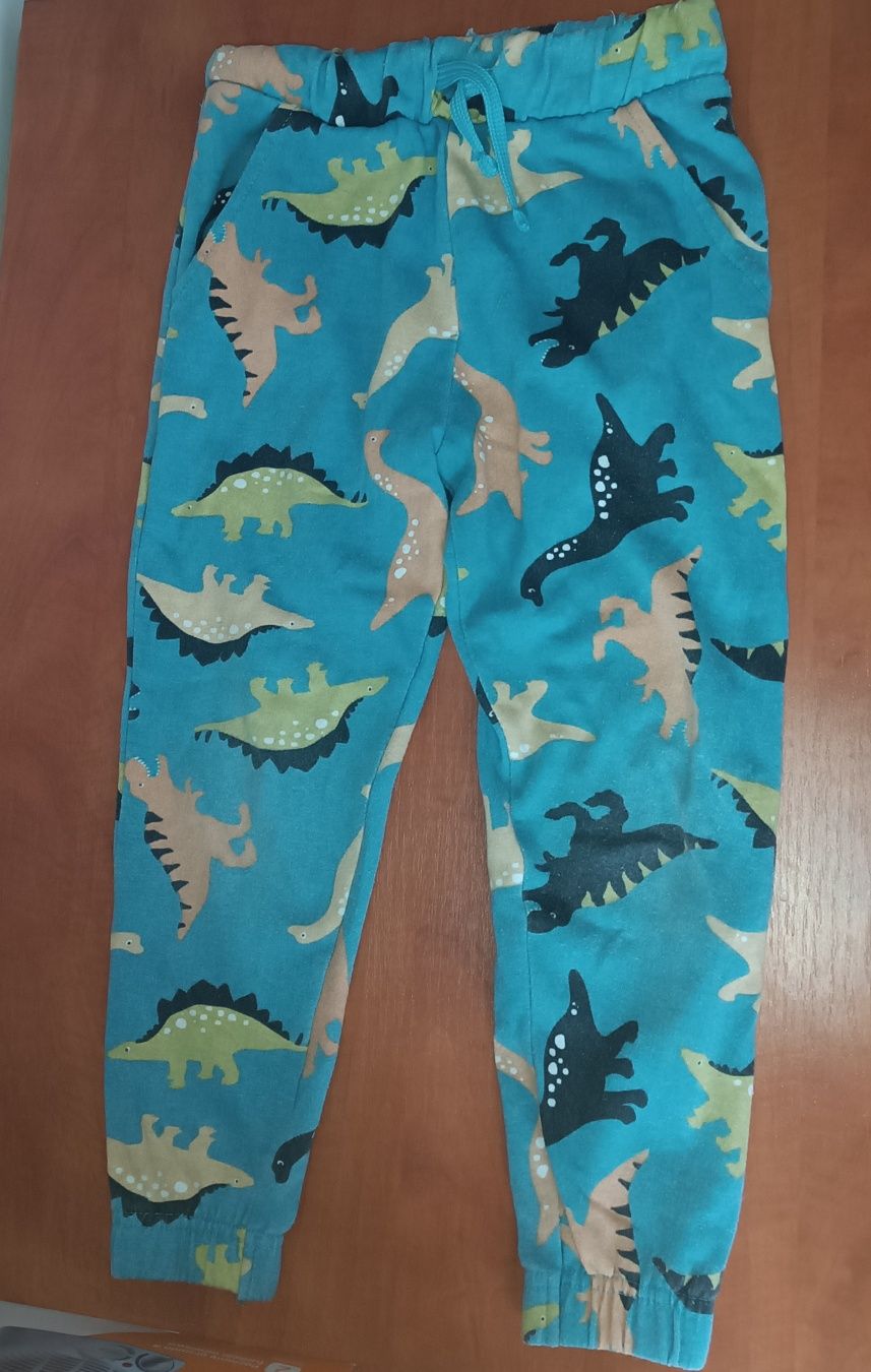 Zestaw bluzy spodnie dresowe święta dinozaur Sinsay r. 116