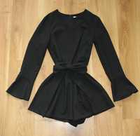 h&m czarny kombinezon sukienka 36 s 38 m bluza ochnik