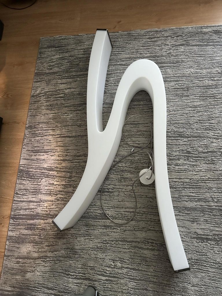 Lampa Molto Luce Lash Object stojąca LED biała chrom.