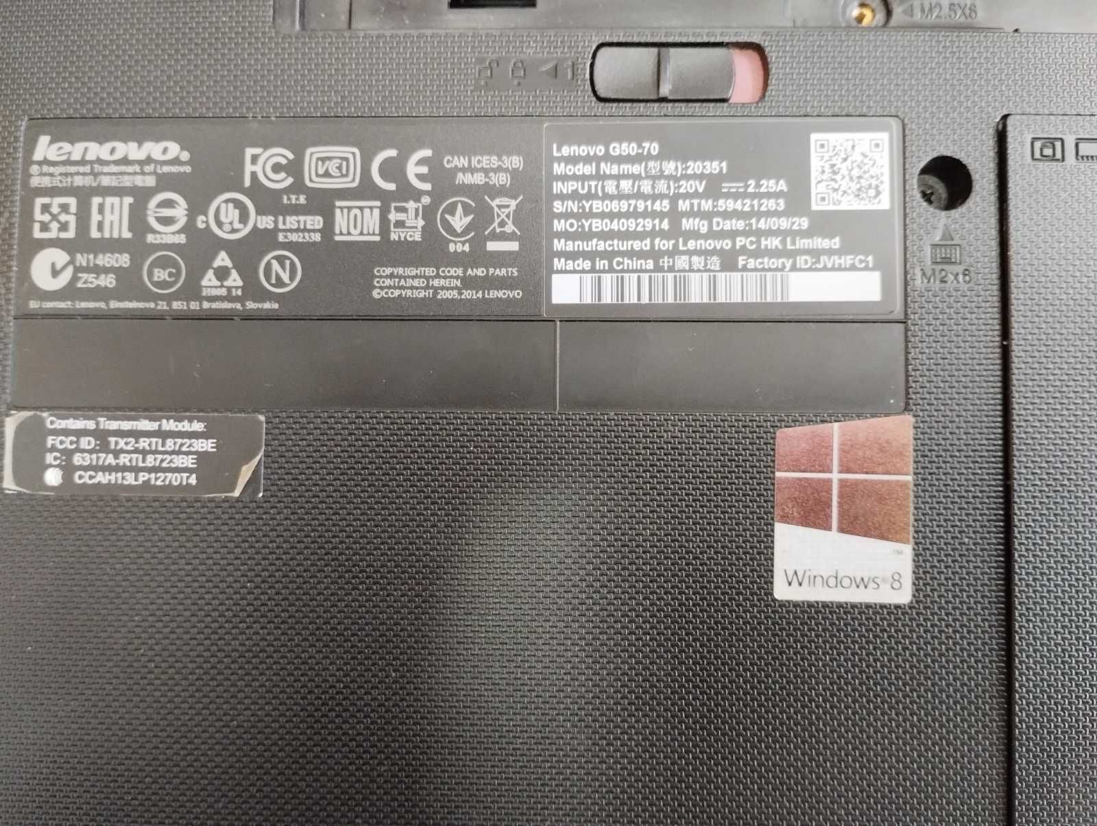 Ноутбук Lenovo G50-70 під розборку