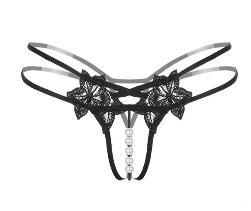 S008 sexy stringi bielizna erotyczna otwarty krok NA PREZENT xs/M