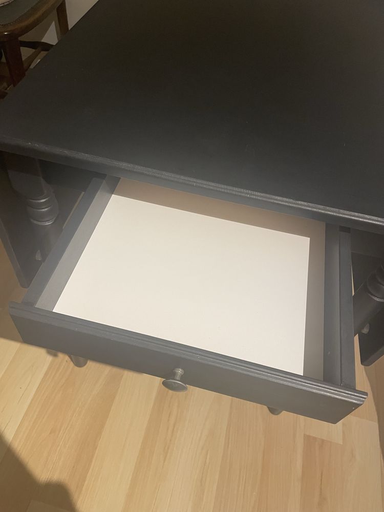 Drewniany stolik składany Ingatorp czarny Ikea