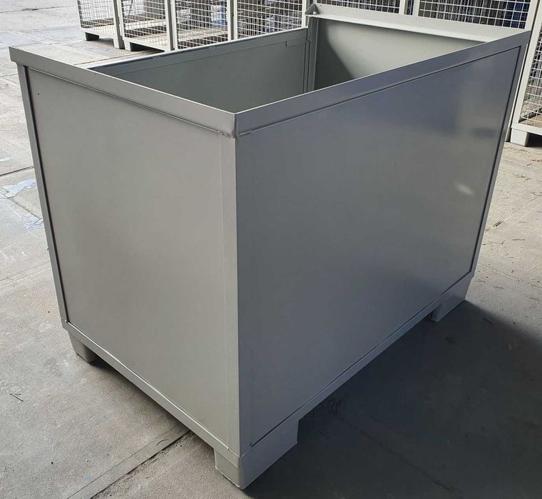 Pojemnik blaszany malowany gitterbox paleta metalowa