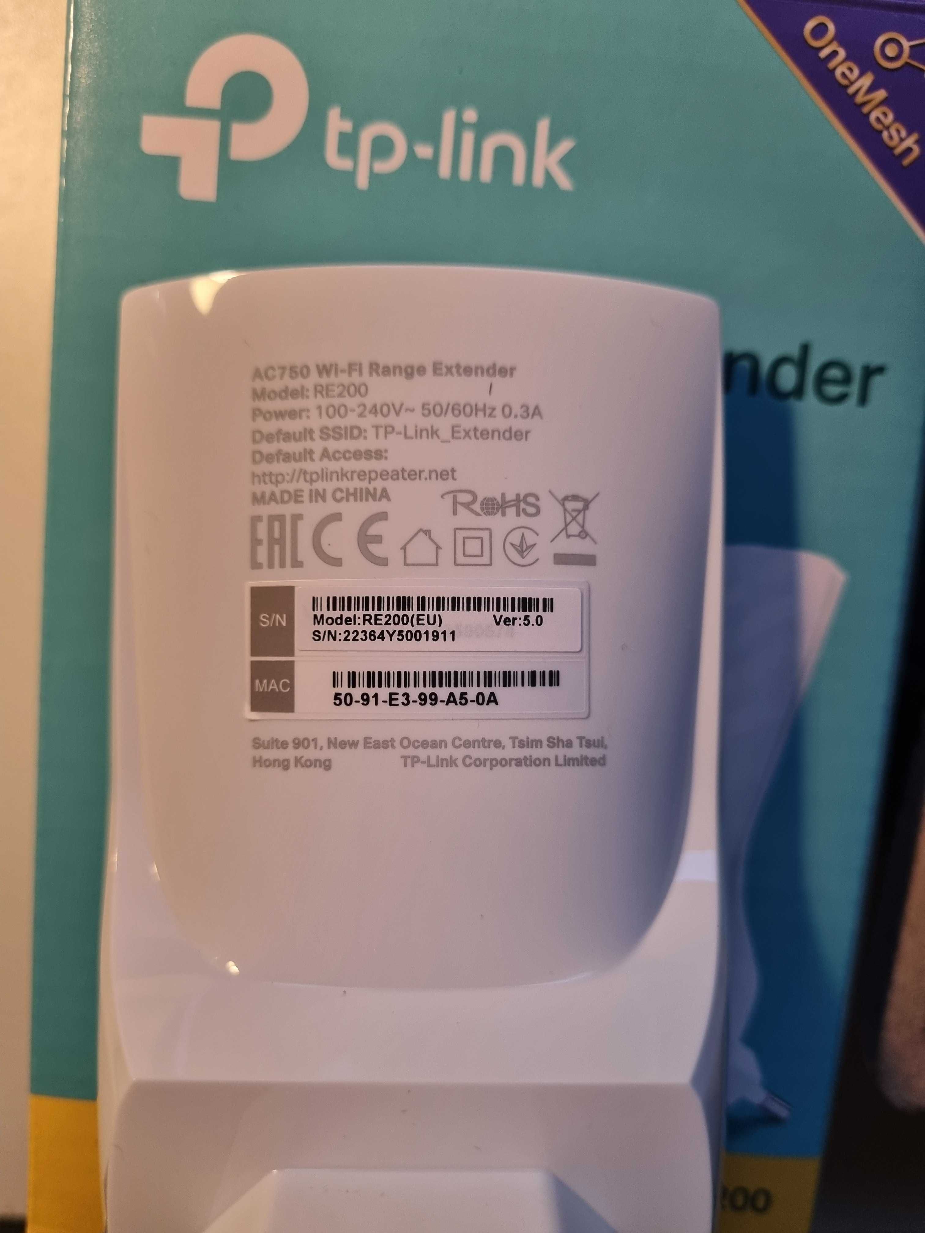 Wzmacniacz sygnału, repeater TP-LINK RE200 AC750 Dual Band