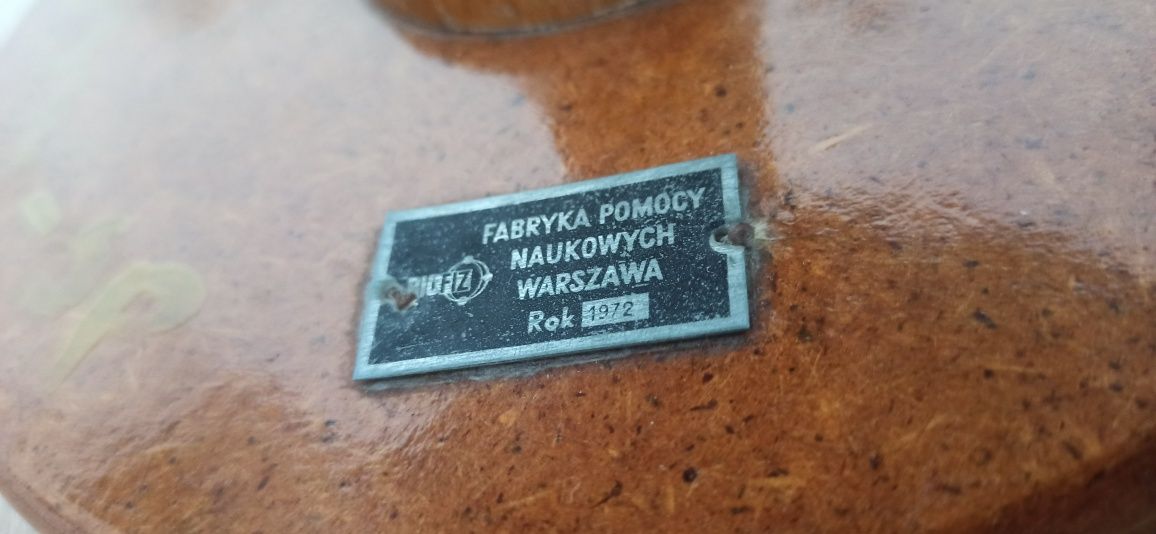 Globus duży szkolny, średnica 42cm, zabytek Prl 1972rok