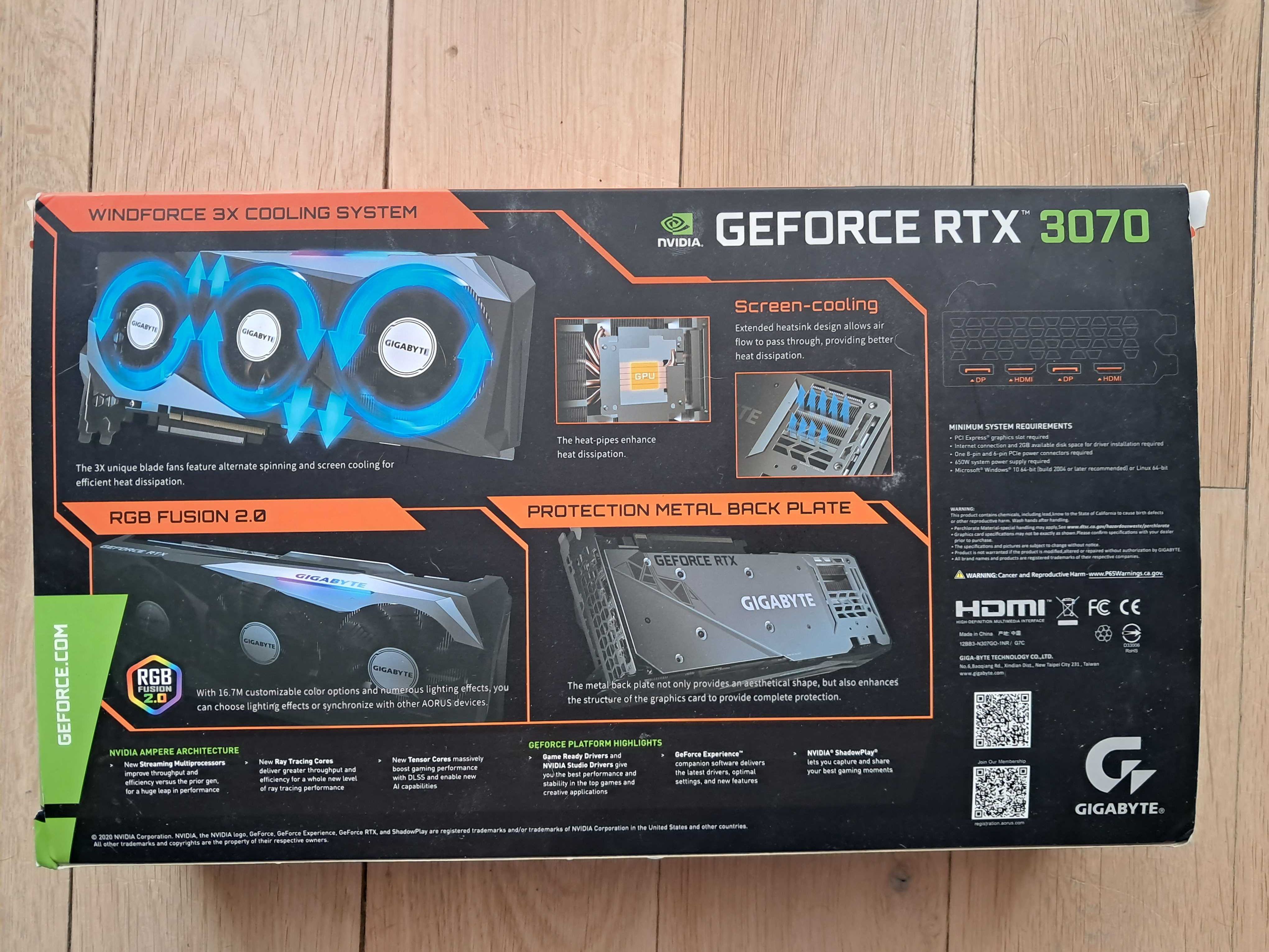 Karta graficzna Gigabyte GeForce RTX 3070 Gaming OC 8GB GDDR6