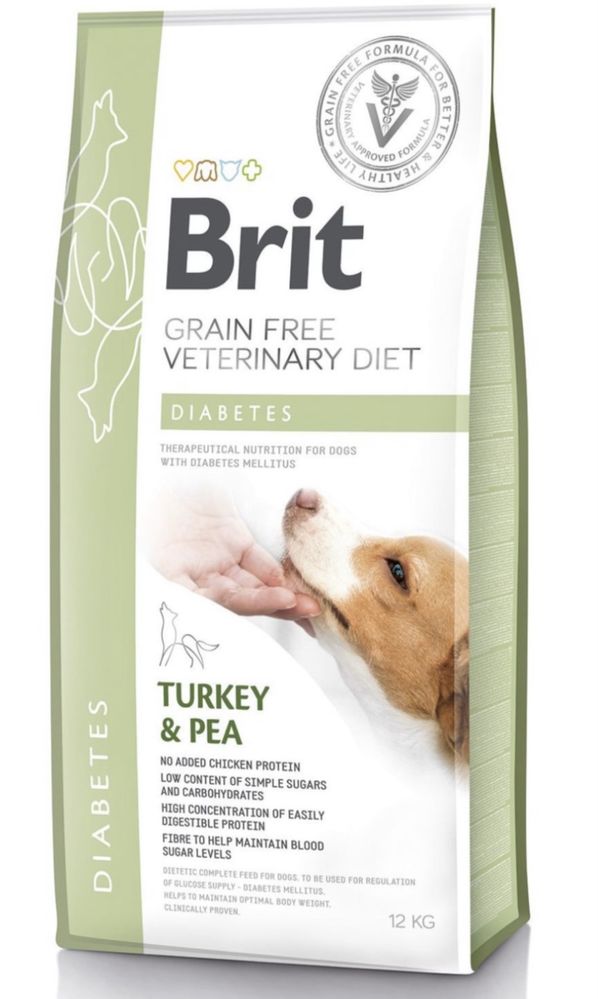 Brit Veterinary Diet Diabetes Turkey & Pea 12 кг