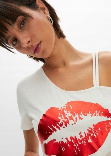 B.P.C t-shirt asymetryczny z nadrukiem r.48/50