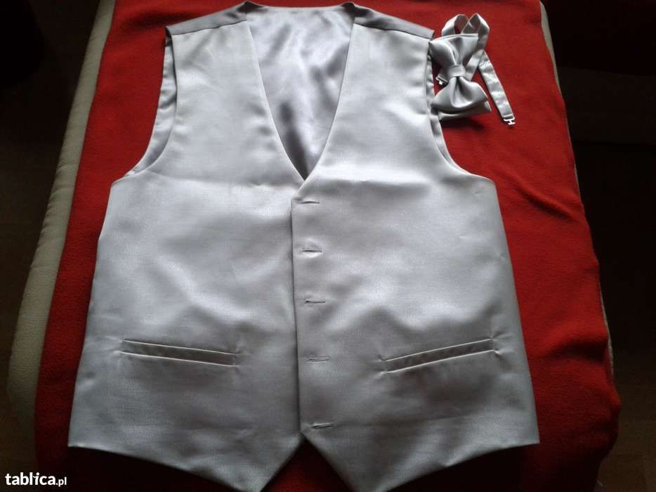 Kamizelka ślubna z muszką