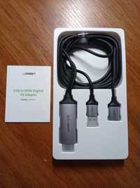 Продаю конвертер Ugreen см151 USB to HDMI Digital AV Adapter 1.5 м