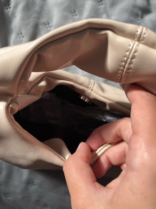 nowa kremowa torebka do ręki