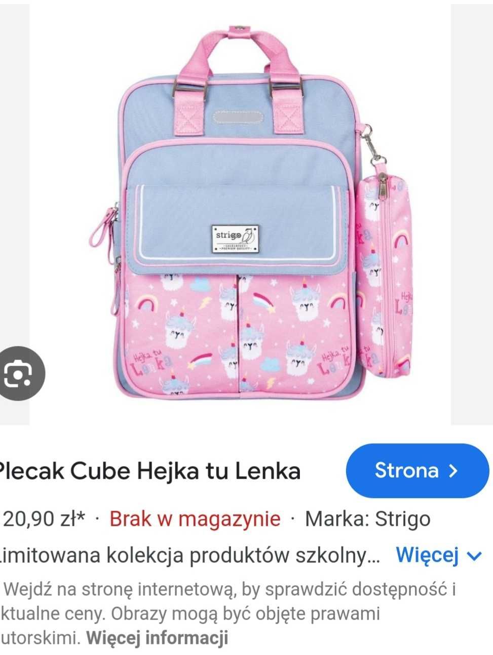 Plecak szkolny Hejka tu Lenka