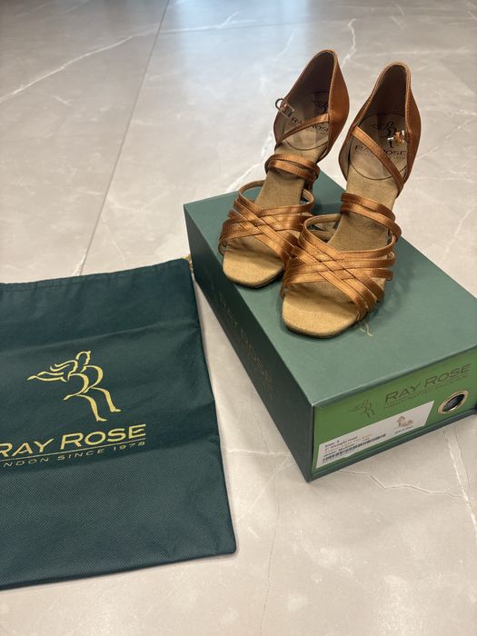 Nowe buty do tańca Ray Rose złota satyna Londyn
