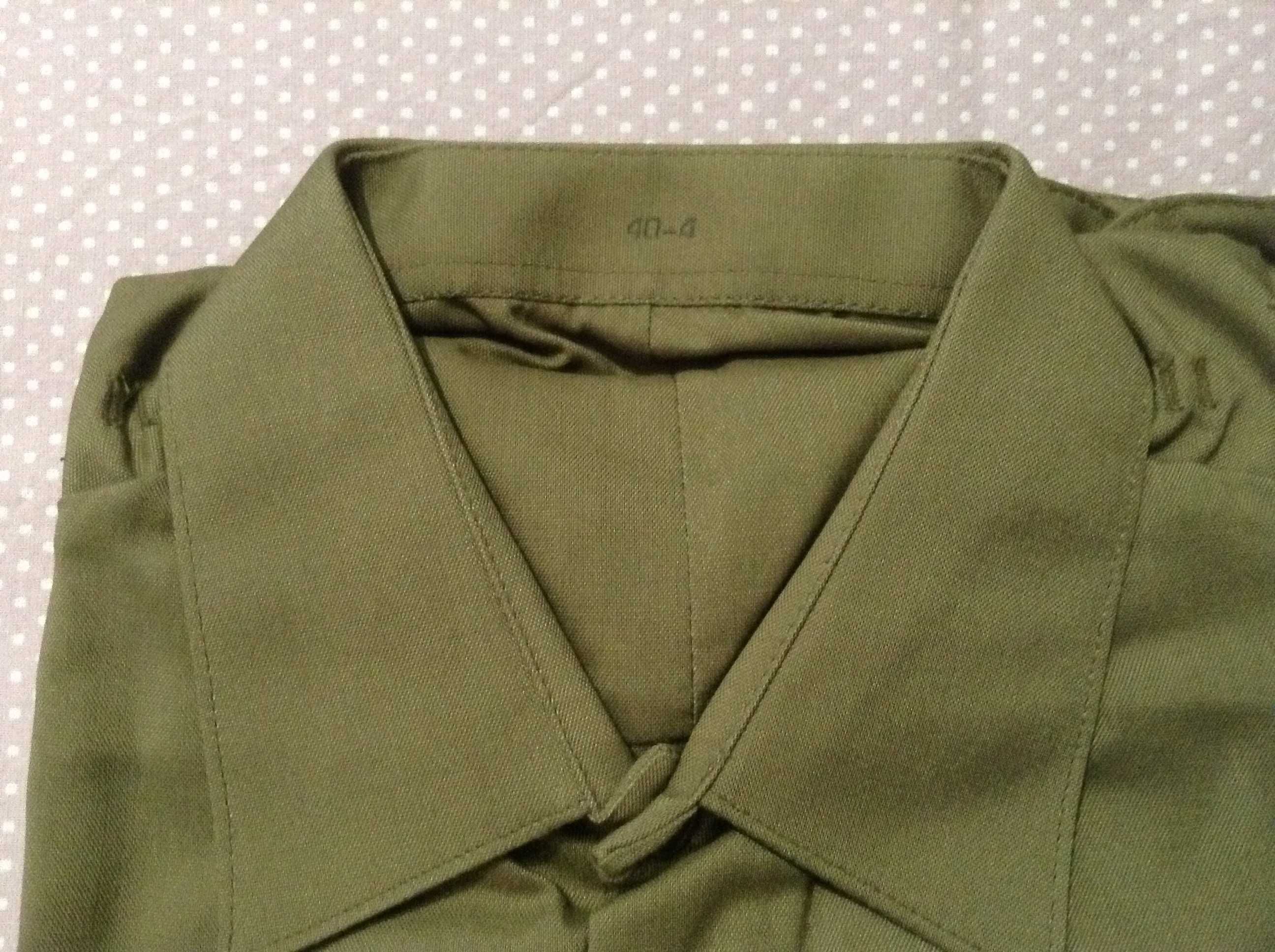 Рубашка офицерская военная защитного цвета, полынь, белая