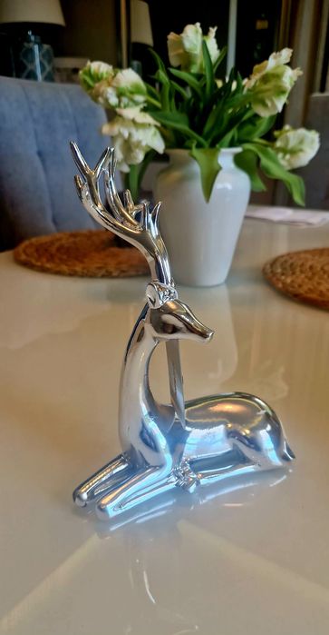 Renifer srebrny Boże Narodzenie 24cm Home&You
