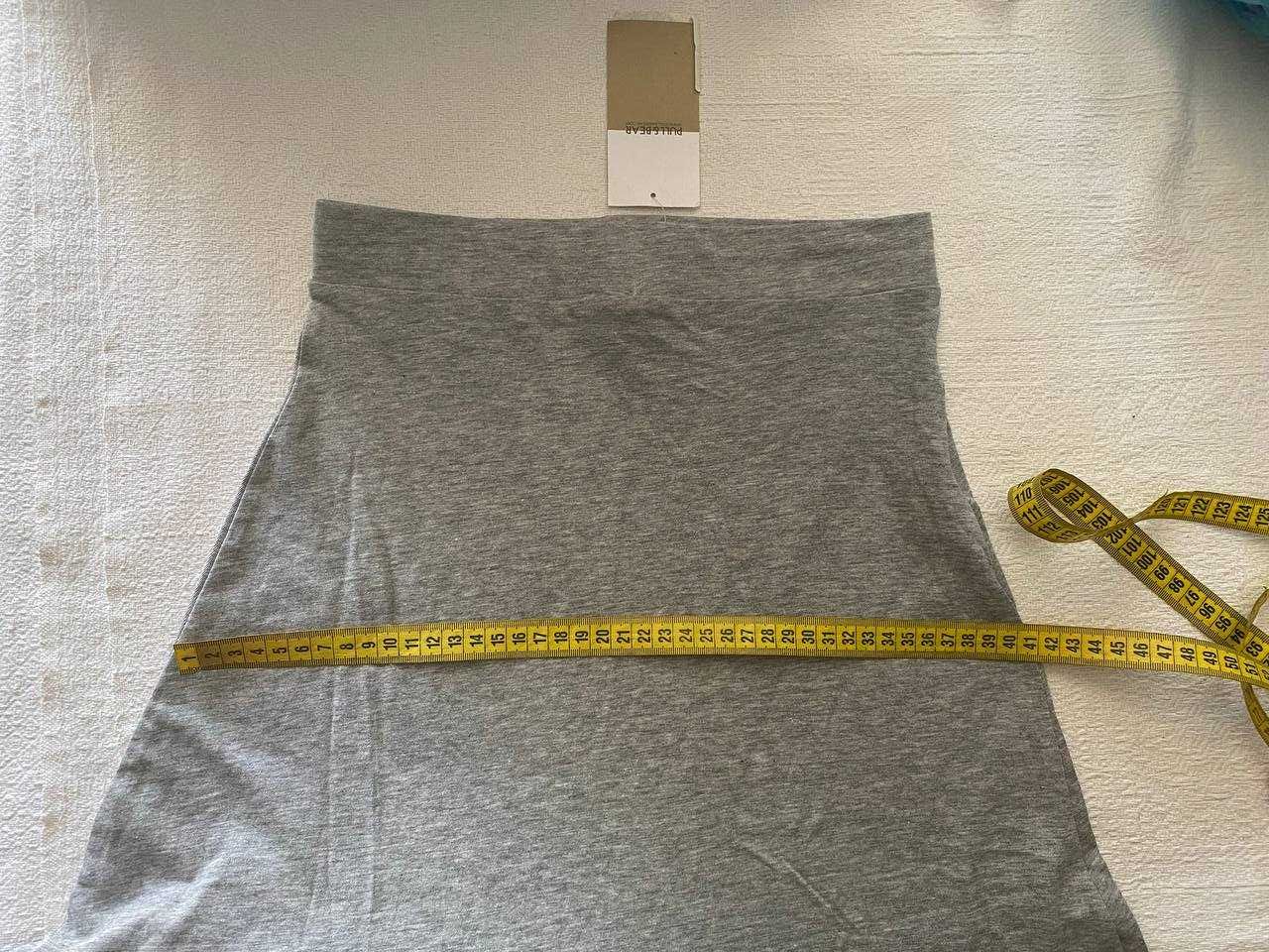 серая юбка миди  pull&bear xs - s