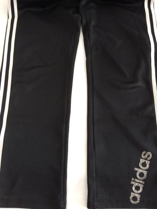 Adidas spodnie dresowe damskie oryginalne kolor czarny rozmiar 158cm
