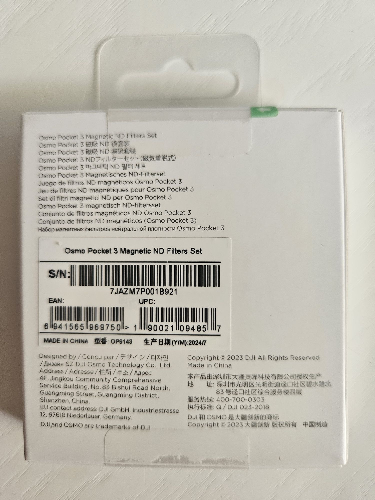 Filtry DJI Osmo Pocket 3 - Nowem w orginalnym opakowaniu