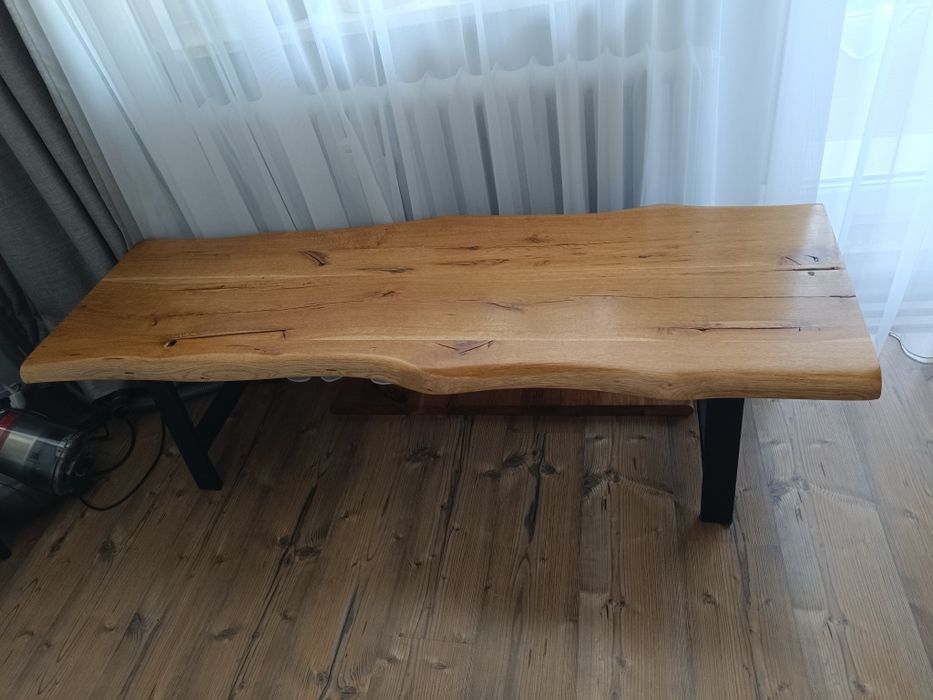 Ławka dębowa lite drewno