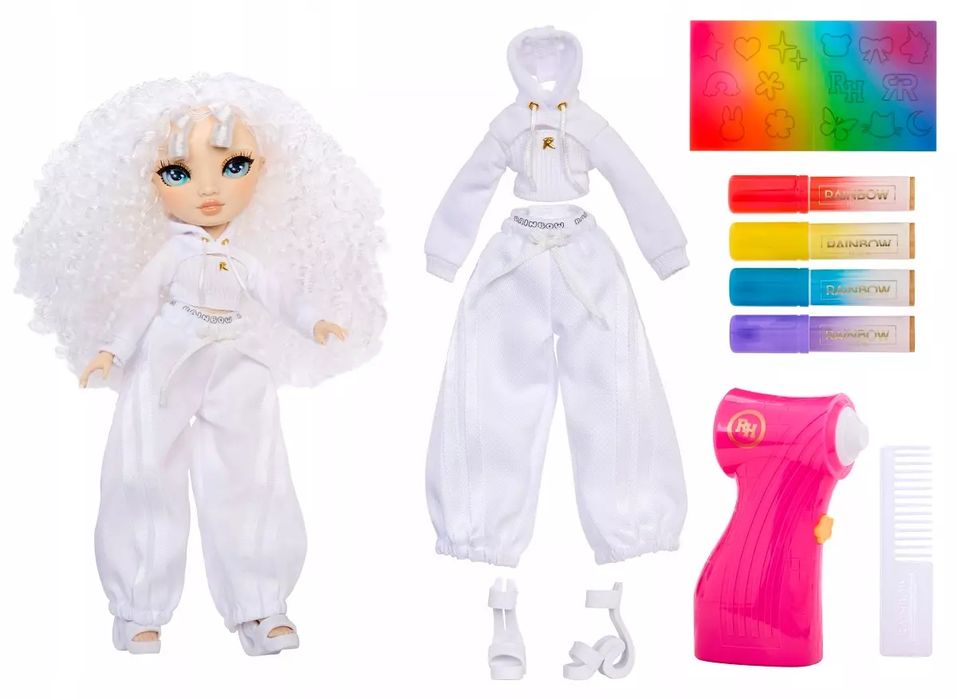 Rainbow High. Air Brush & Create. Lalka z zielonymi oczami. MGA