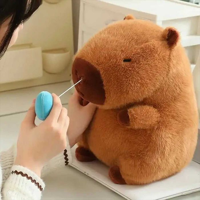 Мягкая игрушка "Капибара с соплей" плюшевый друг для ребенка 50см