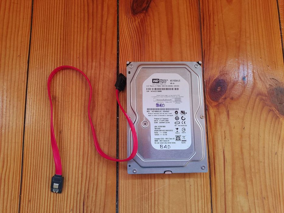 Жесткий диск (HDD) Western Digital WD1600AVJS-63WNA0 SATA2 160 Гб