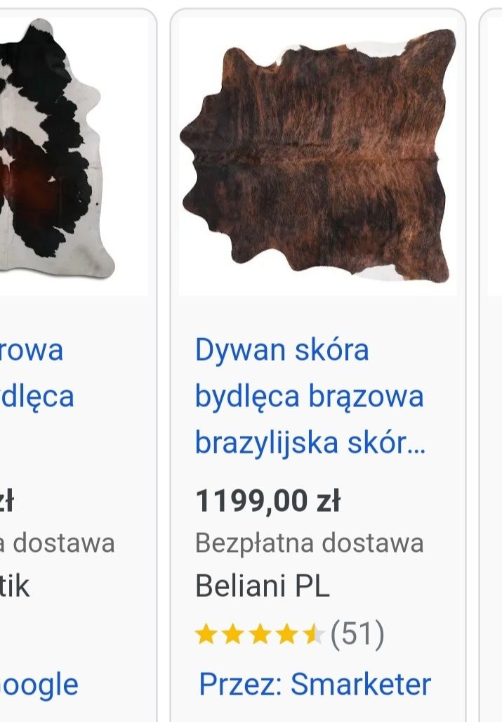 Czarny dywan dywanik skóra bydlęca 220 styl przemysłowy  duża XXXL