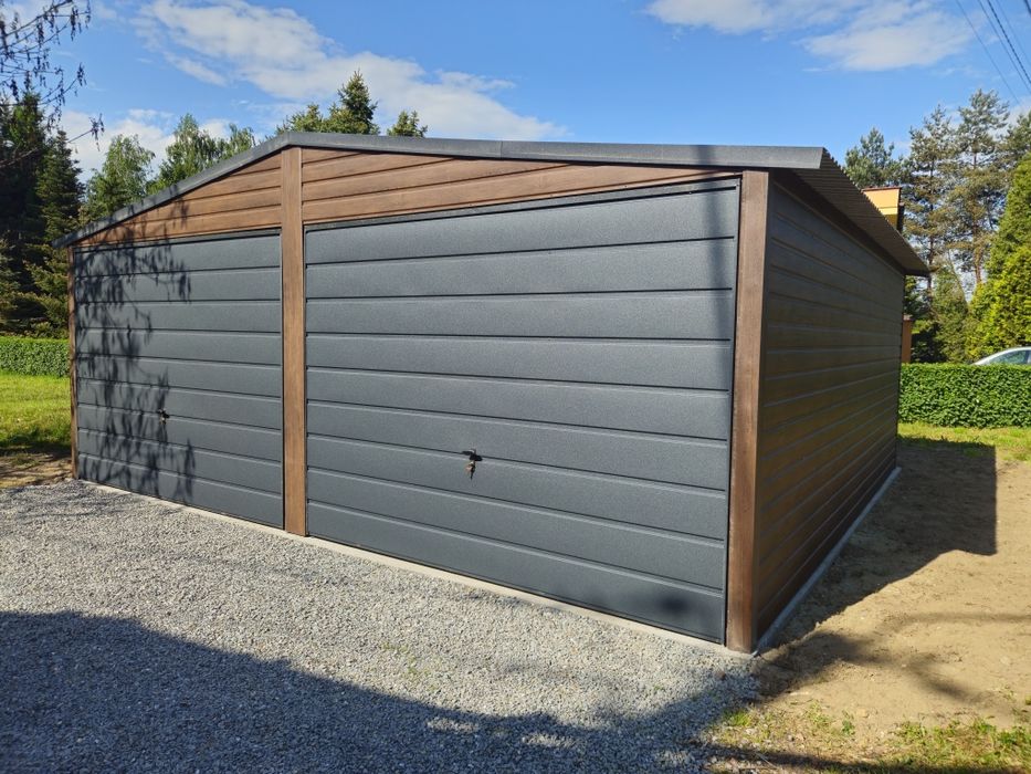 6x5.8 POM Garaze Blaszane Garaz Blaszany Blaszak Blaszaki Drewnopodobn