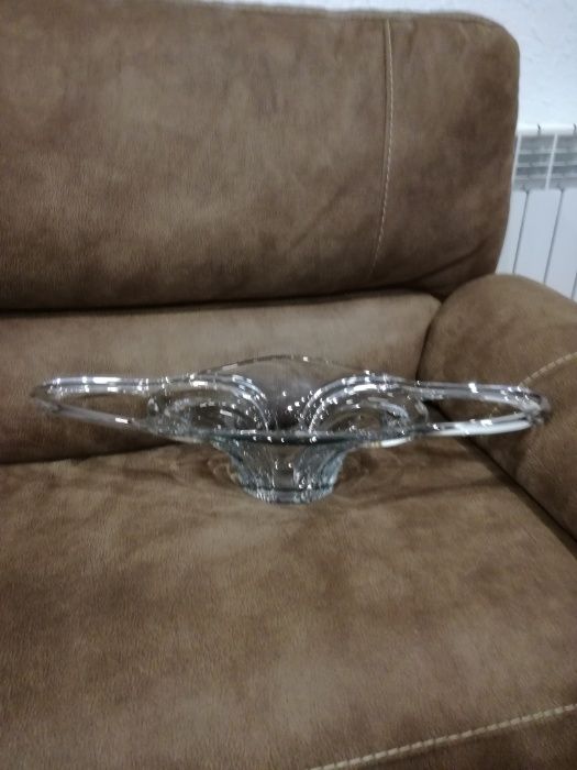 Centro Mesa em Cristal "Art Vannes" Anos 60/70